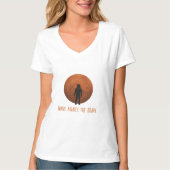 火星は勇敢なTシャツを待つ Tシャツ (正面)