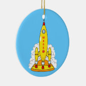 火星へのロケット セラミックオーナメント (右)
