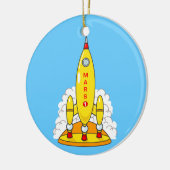 火星へのロケット セラミックオーナメント (左)