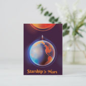 火星への宇宙船 ポストカード (スタンド正面)