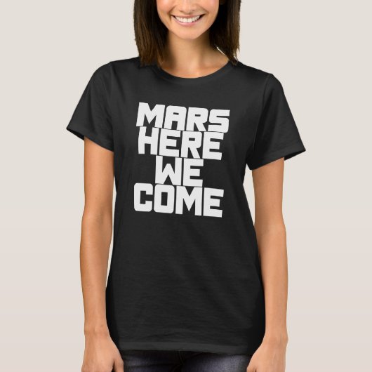 火星へ行きましょう Tシャツ (正面)