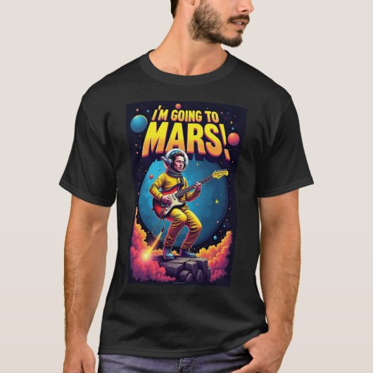 火星へ行くグラフィックデザイン卒業ギフト Tシャツ (正面)