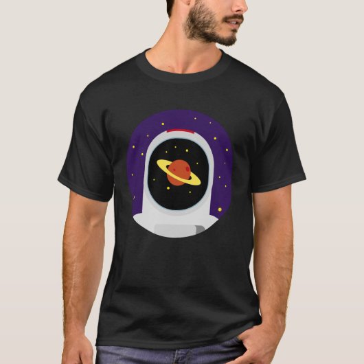 火星を先生科学者と宇宙ファン Tシャツ (正面)