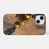 火星を周回する宇宙船 iPhone 15ケース (裏面横)