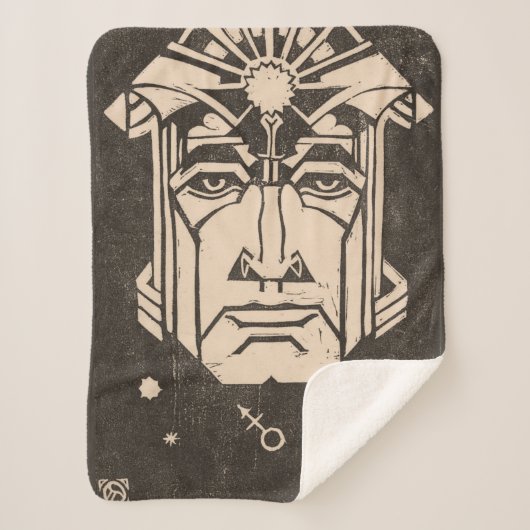 火星アレス戦争の神ギリシャ神話ブラック シェルパブランケット (正面)