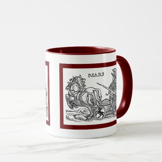 火星アレス戦争の神グレコ・ローマ戦車の漫画 マグカップ (正面右)