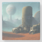 火星アートワーク業界 ストーンコースター (正面)