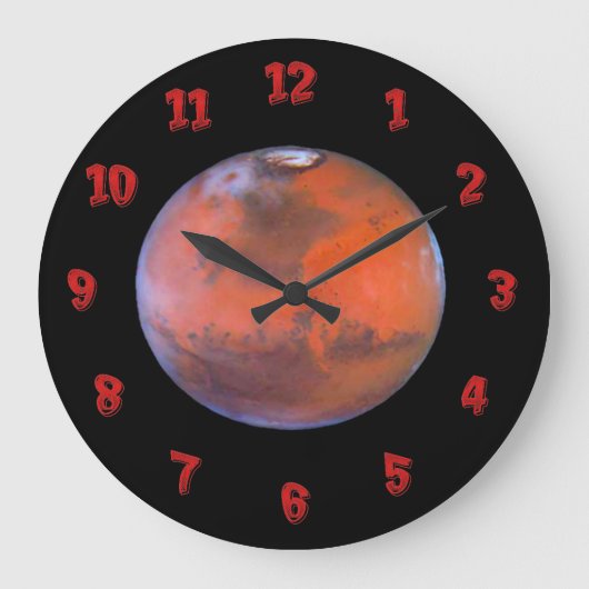 火星ウォールクロック。 ラージ壁時計 (正面)