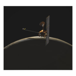火星オデッセイ宇宙船で火星の日の出 フォトプリント           