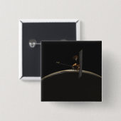 火星オデッセイ宇宙船で火星の日の出 缶バッジ (正面&裏面)