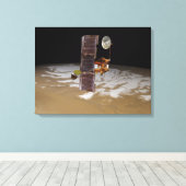 火星オデッセイ宇宙船 キャンバスプリント (インサイチュ (ウッドフロア))