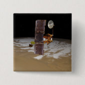 火星オデッセイ宇宙船 缶バッジ (正面)