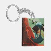 火星オリンパスモンズ最高火山太陽の系 キーホルダー (正面左)