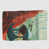 火星オリンパスモンズ最高火山太陽の系 ゴルフタオル (横)