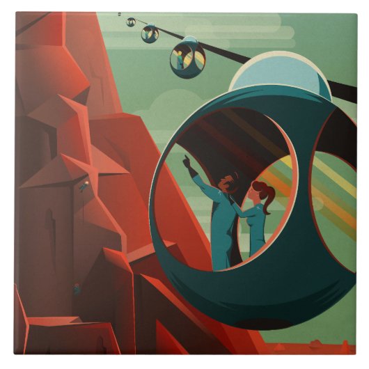 火星オリンパスモンズ最高火山太陽の系 タイル (正面)