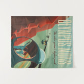 火星オリンパスモンズ最高火山太陽の系 タペストリー (正面(横))