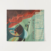 火星オリンパスモンズ最高火山太陽の系 タペストリー (正面(横))