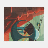 火星オリンパスモンズ最高火山太陽の系 フリースブランケット (正面(横))