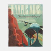 火星オリンパスモンズ最高火山太陽の系 フリースブランケット (正面)