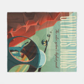 火星オリンパスモンズ最高火山太陽の系 フリースブランケット (正面(横))