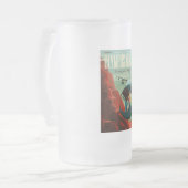 火星オリンパスモンズ最高火山太陽の系 フロストグラスビールジョッキ (正面左)