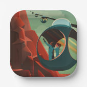 火星オリンパスモンズ最高火山太陽の系 ペーパープレート (正面)