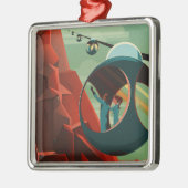 火星オリンパスモンズ最高火山太陽の系 メタルオーナメント (左)