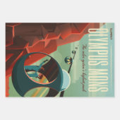 火星オリンパスモンズ最高火山太陽の系 ラッピングペーパーシート (正面3)