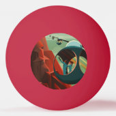 火星オリンパスモンズ最高火山太陽の系 卓球ボール (裏面)