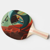 火星オリンパスモンズ最高火山太陽の系 卓球ラケット (横)