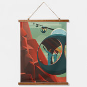 火星オリンパスモンズ最高火山太陽の系 吊り下げ型タペストリー (正面)