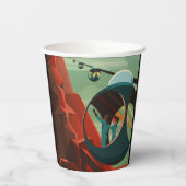 火星オリンパスモンズ最高火山太陽の系 紙コップ (裏面)