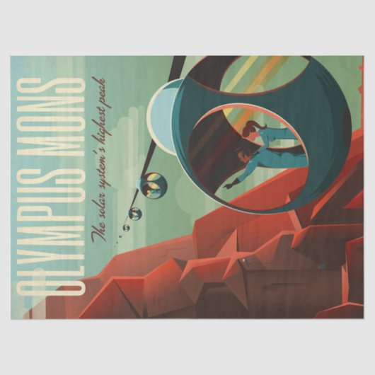 火星オリンパスモンズ最高火山太陽の系 薄葉紙 (正面)