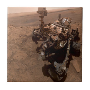 火星キュリオシティのセルフィー 赤い火星の風景 タイル