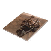 火星キュリオシティのセルフィー 赤い火星の風景 タイル (側面)