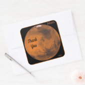 火星グローブby NASA スクエアシール (封筒)