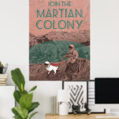 火星コロニー未来型広告 ポスター (ホームオフィス)