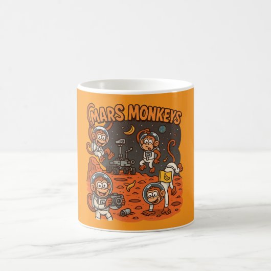 火星サルおもしろい動物 コーヒーマグカップ (中央)