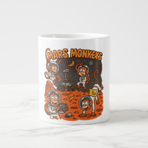 火星サルおもしろい動物 ジャンボコーヒーマグカップ