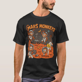 火星サルおもしろい動物 Tシャツ
