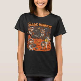 火星サルおもしろい動物 Tシャツ