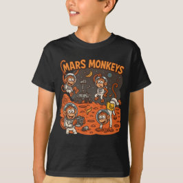 火星サルおもしろい動物 Tシャツ
