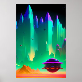 火星シティSci-Fiファンタジーにエスケープ ポスター