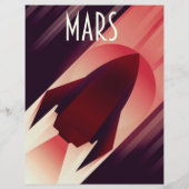 火星スターシップアールデコ宇宙アート (裏面)