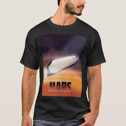 火星スペースポスター Tシャツ (正面)