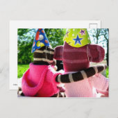 火星ソックモンキーポストカード – 誕生日 ポストカード (正面/裏面)