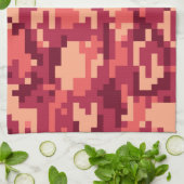 火星デザートデジタル迷彩柄/カモフラージュ キッチンタオル (折り畳み)