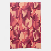 火星デザートデジタル迷彩柄/カモフラージュ キッチンタオル (縦)