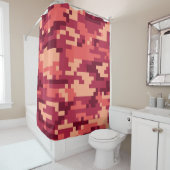火星デザートデジタル迷彩柄/カモフラージュ シャワーカーテン (インサイチュ)