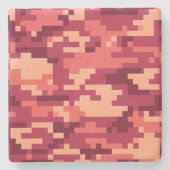 火星デザートデジタル迷彩柄/カモフラージュ ストーンコースター (正面)